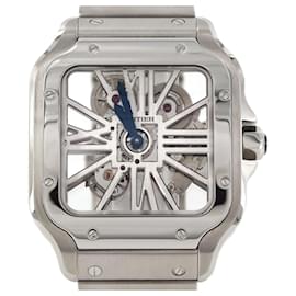 Cartier-Cartier Santos de Skeleton WHSA0007 SS Wristwatch-Other