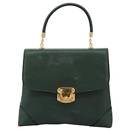 Autre Marque-BOTTEGA VENETA Hand Bag Leather 2way Green Auth 112499-Green