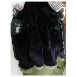 Autre Marque-Jacket, suede coat,-Black