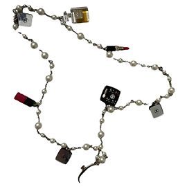 Collar Chanel de Perlas y Charms Multicolor Multicolor