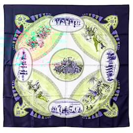 Hermès-Hermes Silk Scarf Cavaliers Peuls-Multiple colors