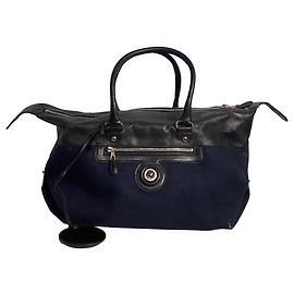 Balenciaga Chèvre Reisetasche aus marineblauer Wolle Blau Marineblau
