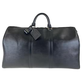 Louis Vuitton-Louis Vuitton Epi Keepall 50 Black Leather Bag-Black