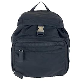 Prada-Prada Nylon Tessuto Logo Backpack-Black