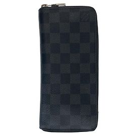 Louis Vuitton Damier Graphite Zippy Wallet N63095 Black
