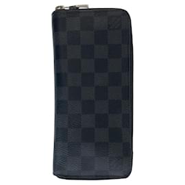 Louis Vuitton-Louis Vuitton Damier Graphite Zippy Wallet N63095-Black