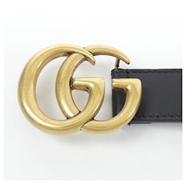 Gucci-Cinto preto padrão Gucci-Preto