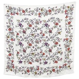 Christian Dior Silk Scarf White
