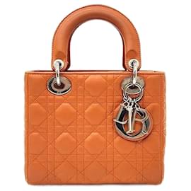 Dior-Christian Dior Cannage Ladybag Small -Orange