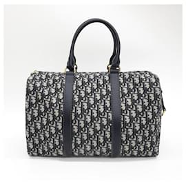 Dior-Christian Dior Oblique Big Boston Bag -Blue