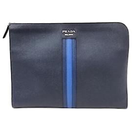 Prada-Prada Saffiano Treble Clutch -Multiple colors