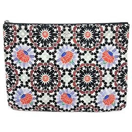 Clutch de tecido Chanel Multicor