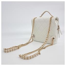 Chanel-Chanel Caviar Backpack -White
