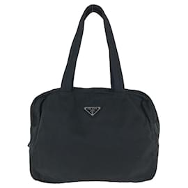 Prada-Prada Nylon Tessuto Logo Tote Bag-Black