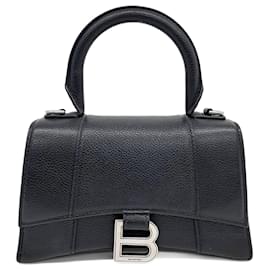 Balenciaga-Balenciaga Hourglass Top Handle Bag Xs -Black