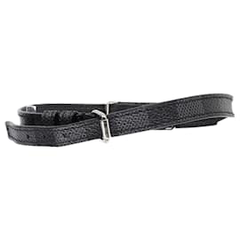 Louis Vuitton-Louis Vuitton Damier Graphite Sign It Bracelet in Black Leather-Black