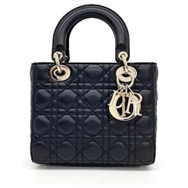Dior-Christian Dior Cannage Lady Bag Small -Black