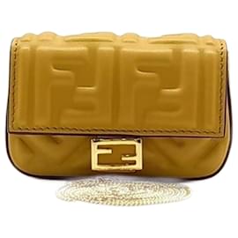 Fendi-Fendi Nano Baguette Bag Charm And Mini Cross Bag -Multiple colors