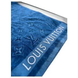 Asciugamano da spiaggia Louis Vuitton Blu navy cotone Blu navy