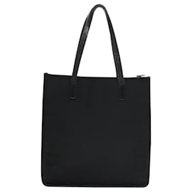 Autre Marque-Burberrys Nova Check Tote Bag Nylon Leather Black Beige Silver Auth bs21825-Black,Silvery,Beige