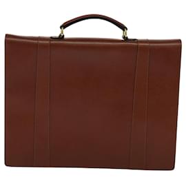 Céline-CELINE Business Bag Leather Brown Auth PP166-Brown