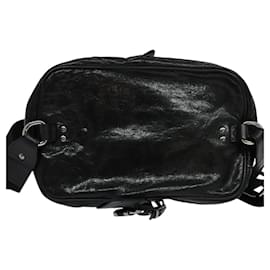 Chloé-Chloe Paddington Body Bag Leather Black Silver Auth hk2099-Black,Silvery