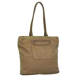 PRADA Tote Bag Nylon Beige Auth ti2720 Beige