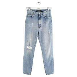 Dolce & Gabbana-Cotton slim jeans-Blue