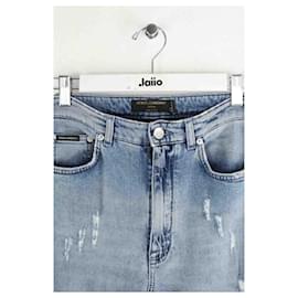 Dolce & Gabbana-Cotton slim jeans-Blue
