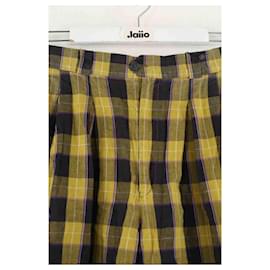 Saint Laurent-Cotton shorts-Yellow