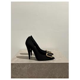 Saint Laurent-SAINT LAURENT Heels T.EU 37 Cloth-Black