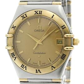 Omega-Omega Constellation 18K Gold Steel Quartz Wristwatch-Other