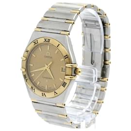 Omega-Omega Constellation 18K Gold Steel Quartz Wristwatch-Other