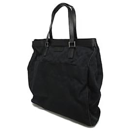 Gucci-Bolsa tote em canvas GG preta Gucci-Preto,Metálico