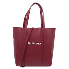 Balenciaga-Balenciaga 551815 Everyday Tote Handbag-Dark red