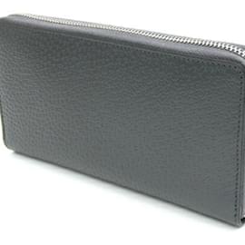 Gucci-Carteira longa redonda Gucci-Preto,Cinza antracite