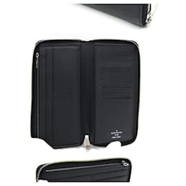 Louis Vuitton-Louis Vuitton Taiga Leather Long Wallet-Black