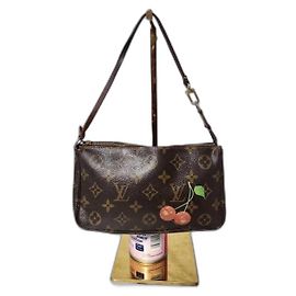 LOUIS VUITTON Pochette Accessori Monogram Cerises Marrone Marrone