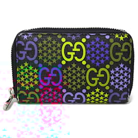 Gucci-Porta-moedas Gucci em preto e multicolorido-Preto,Multicor