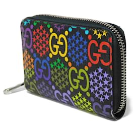 Gucci-Porta-moedas Gucci em preto e multicolorido-Preto,Multicor