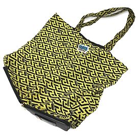 Borsa tote in tessuto blu Versace Blu
