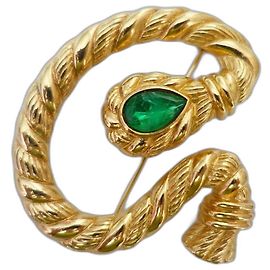 Christian Dior Brosche Vergoldet Golden
