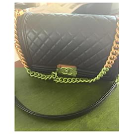 Chanel-Old medium boy bag-Black