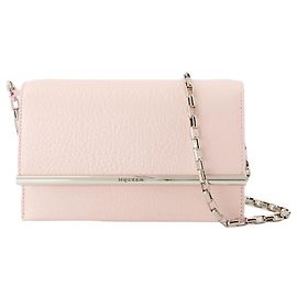 Mini borsa a barra incrociata - Alexander McQueen - Pelle - Rosa/Argento Rosa