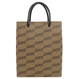 Balenciaga-Balenciaga 693805 BB Monogram Handbag-Brown