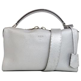 Fendi-Sac à main Fendi Selleria Ray-Argenté