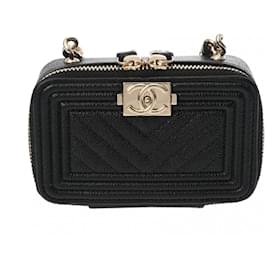 Chanel-Chanel Boy Chanel Coin Purse Mini Shoulder Bag-Black,Golden