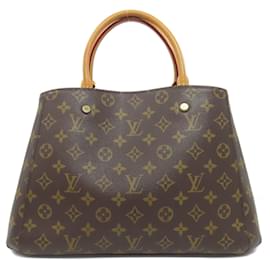 Louis Vuitton-Louis Vuitton Montaigne MM Tote Bag-Brown,Monogram