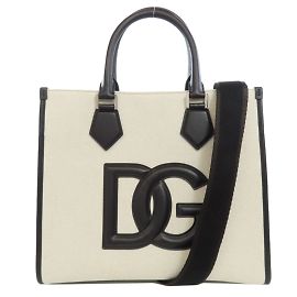 Borsa tote in tela Dolce & Gabbana Nero Crudo