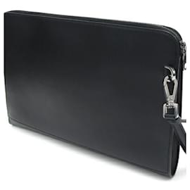 Dolce & Gabbana-Dolce & Gabbana Black Leather Clutch Bag-Black